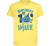Дитяча футболка Birthday Shark One One One Лимонний фото