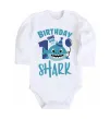 Детский боди Birthday Shark One One One Белый фото