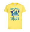 Детская футболка Birthday Shark One One One Лимонный фото