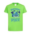 Детская футболка Birthday Shark One One One Лаймовый фото