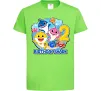 Детская футболка Birthday shark 2 years Лаймовый фото