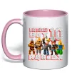 Чашка с цветной ручкой Roblox Birthday boy 10 Нежно розовый фото