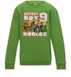 Детский Свитшот Roblox Birthday boy 9 Лаймовый фото