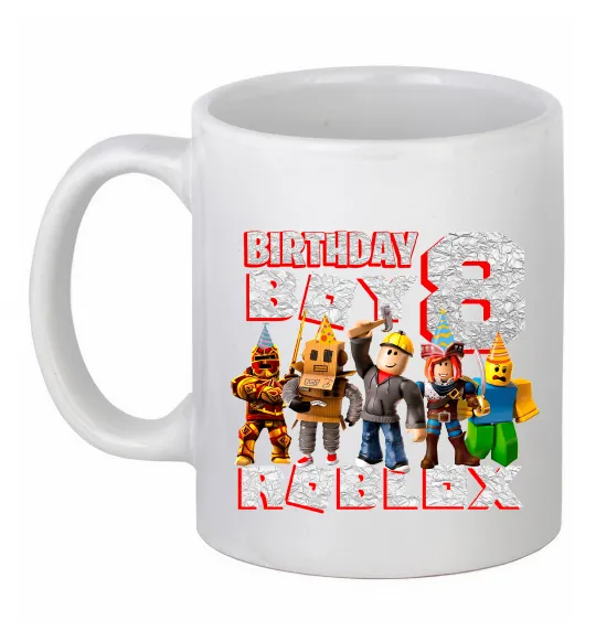 Чашка керамическая Roblox Birthday Boy 8 Белый фото