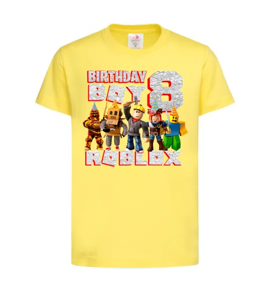 Детская футболка Roblox Birthday Boy 8 Лимонный фото