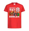 Детская футболка Roblox Birthday Boy 8 Красный фото