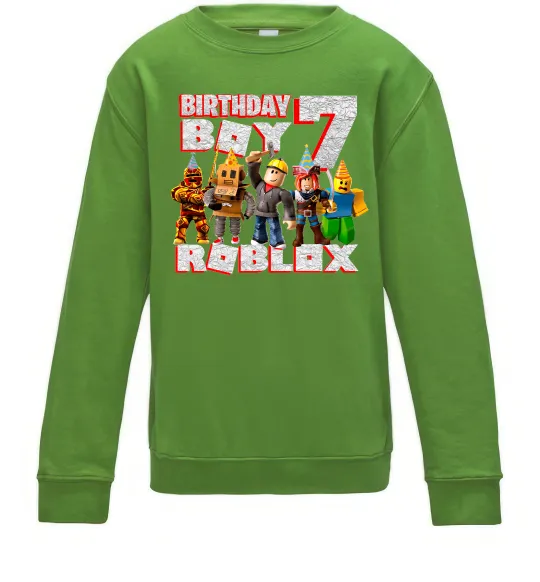 Дитячий світшот Roblox Birthday Boy 7 Лаймовий фото