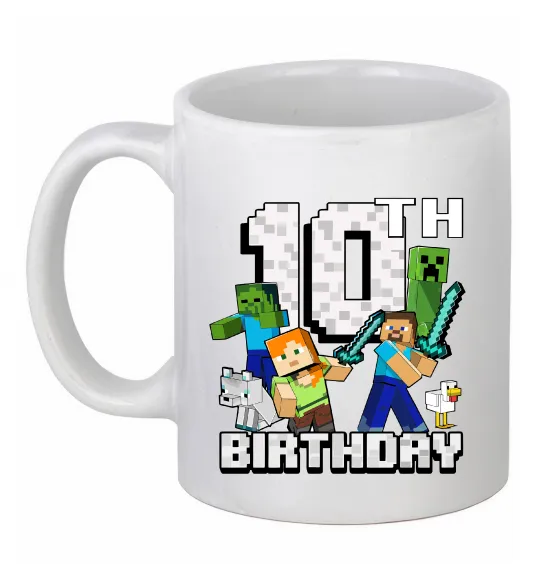 Чашка керамічна 10 років Майнкрафт Білий фото