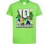 Дитяча футболка 10 років Майнкрафт Лаймовий фото