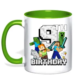 Чашка с цветной ручкой Roblox Birthday boy 9 Красный фото