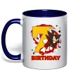 Чашка с цветной ручкой Sonic Birthday 7 Глубокий темно-синий фото