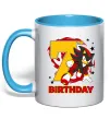 Чашка с цветной ручкой Sonic Birthday 7 Голубой фото