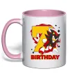 Чашка с цветной ручкой Sonic Birthday 7 Нежно розовый фото