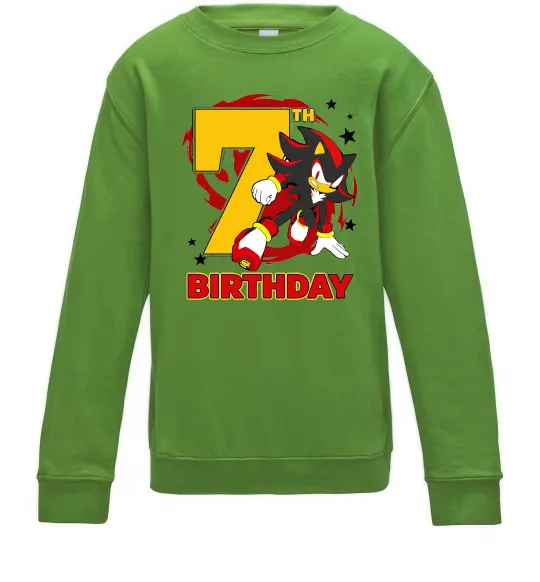 Детский Свитшот Sonic Birthday 7 Лаймовый фото