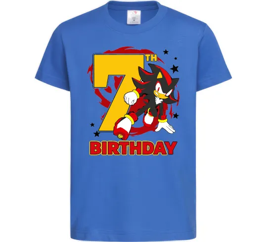 Детская футболка Sonic Birthday 7 Ярко-синий фото