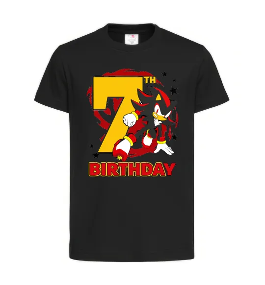 Дитяча футболка Sonic Birthday 7 Чорний фото