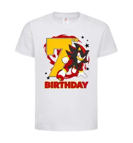 Детская футболка Sonic Birthday 7 Белый фото