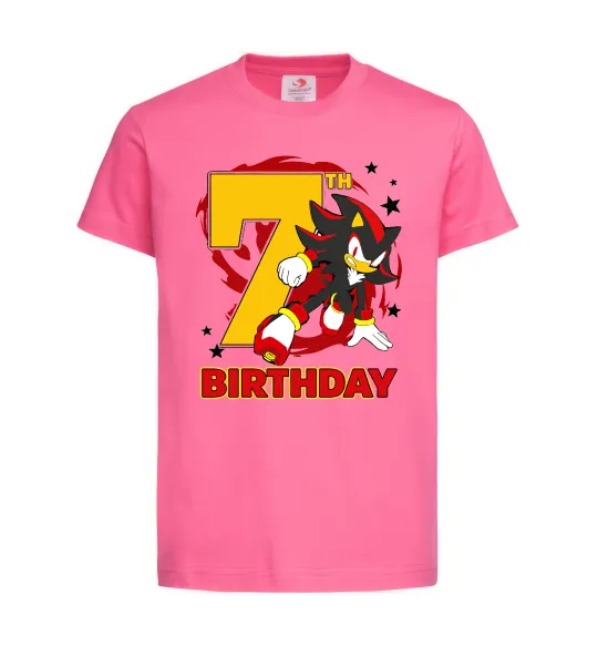 Дитяча футболка Sonic Birthday 7 Яскраво-рожевий фото