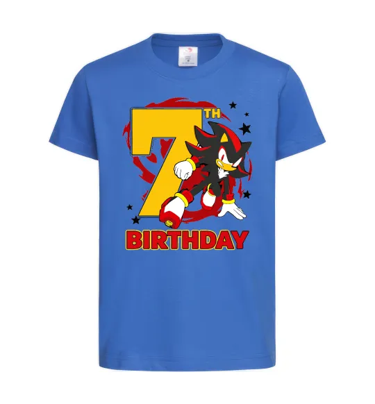 Дитяча футболка Sonic Birthday 7 Яскраво-синій фото