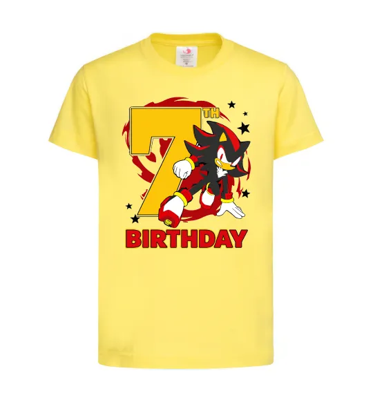 Дитяча футболка Sonic Birthday 7 Лимонний фото