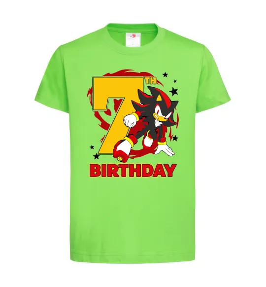 Дитяча футболка Sonic Birthday 7 Лаймовий фото