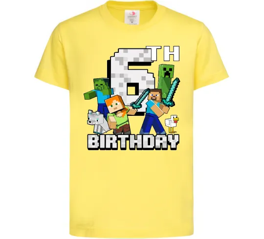 Детская футболка 6 років Майнкрафт Лимонный фото