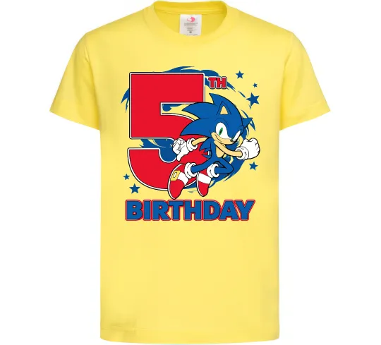 Детская футболка Sonic Birthday 5 Лимонный фото