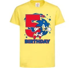 Детская футболка Sonic Birthday 5 Лимонный фото