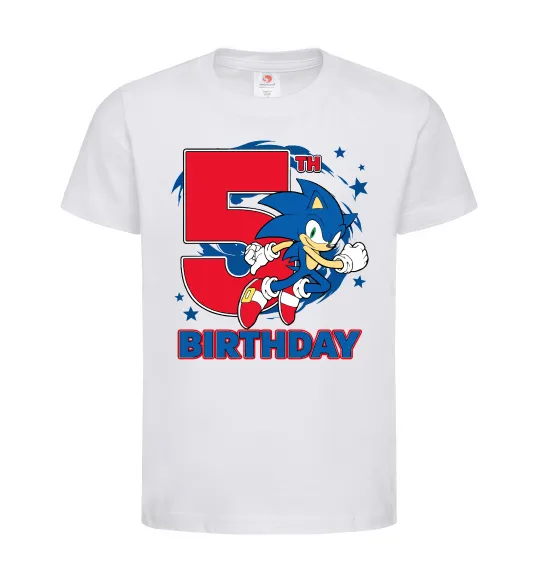 Детская футболка Sonic Birthday 5 Белый фото