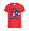 Детская футболка Sonic Birthday 5 Красный фото