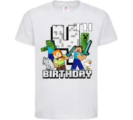 Детская футболка 4 роки Майнкрафт Белый фото