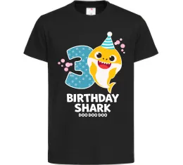 Дитяча футболка Birthday Shark three three three Лимонний фото