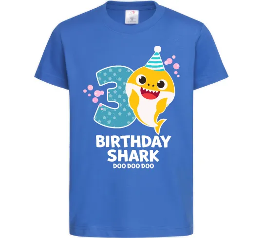 Дитяча футболка Baby Shark 3 роки Яскраво-синій фото