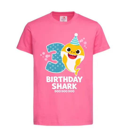 Дитяча футболка Baby Shark 3 роки Яскраво-рожевий фото