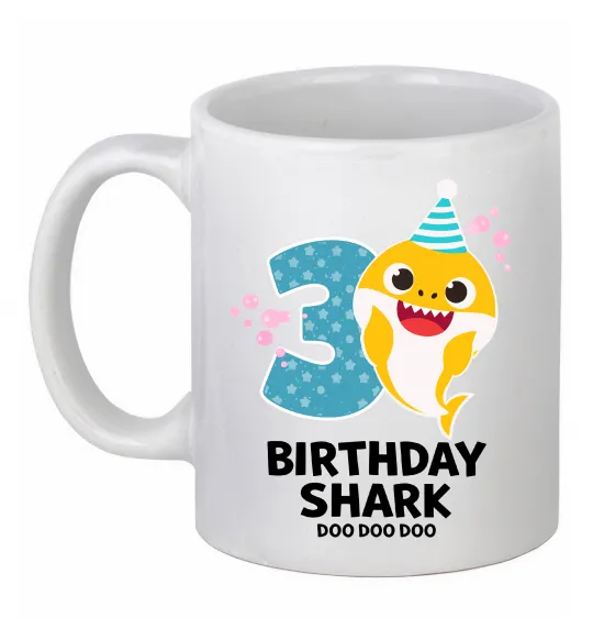 Чашка керамічна Baby Shark 3 роки Білий фото