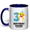 Чашка з кольоровою ручкою Baby Shark 3 роки Глибокий темно-синій фото