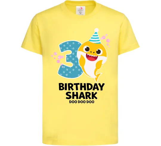 Дитяча футболка Baby Shark 3 роки Лимонний фото