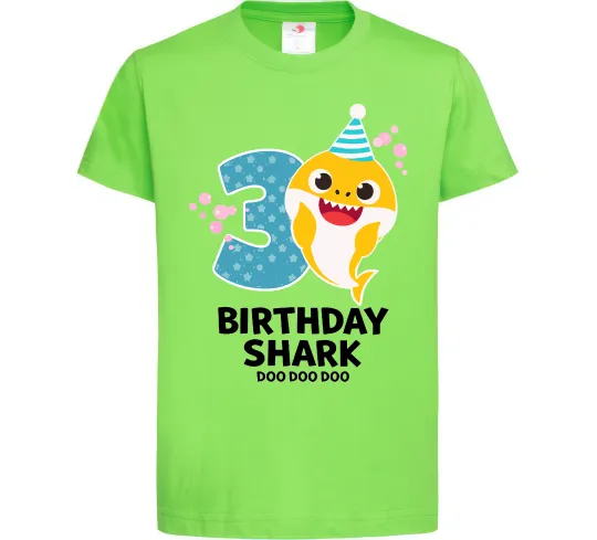Дитяча футболка Baby Shark 3 роки Лаймовий фото