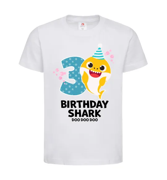 Дитяча футболка Baby Shark 3 роки Білий фото