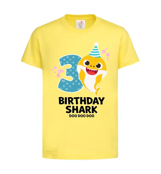 Дитяча футболка Baby Shark 3 роки Лимонний фото