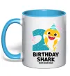 Чашка с цветной ручкой Baby Shark 2 роки Голубой фото
