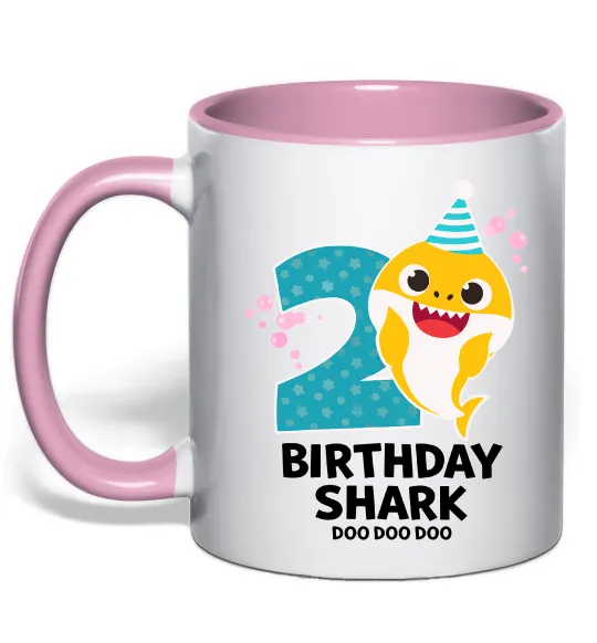 Чашка с цветной ручкой Baby Shark 2 роки Нежно розовый фото