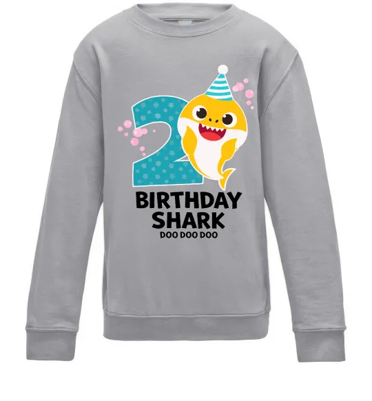 Детский Свитшот Baby Shark 2 роки Серый меланж фото