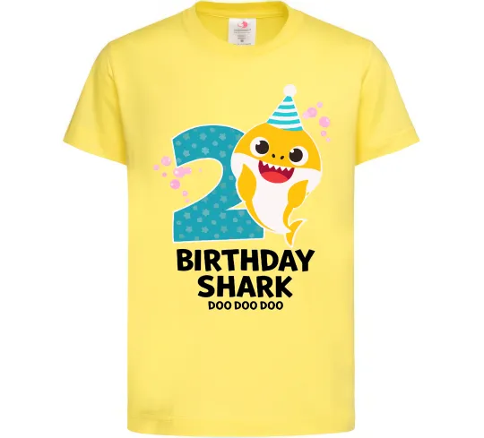 Детская футболка Baby Shark 2 роки Лимонный фото
