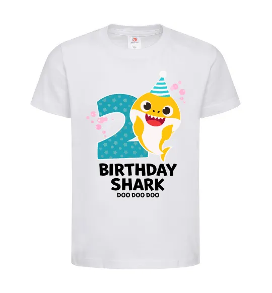 Дитяча футболка Baby Shark 2 роки Білий фото