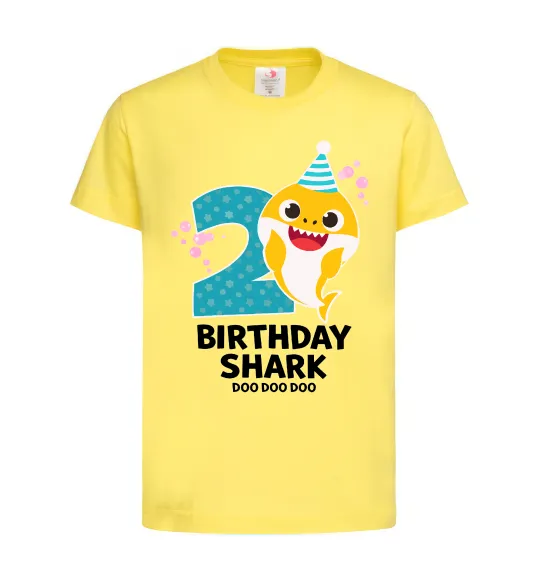 Дитяча футболка Baby Shark 2 роки Лимонний фото