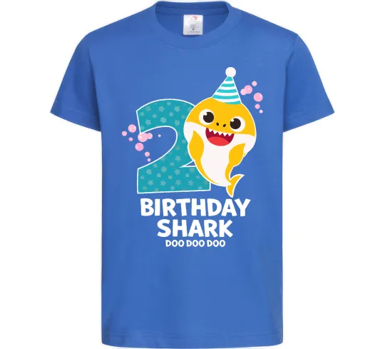 Детская футболка Baby Shark 2 роки Ярко-синий фото