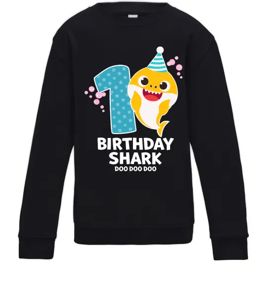 Дитячий світшот Baby Shark 1 рік Чорний фото