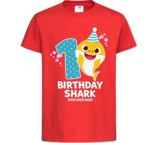Дитяча футболка Baby Shark 1 рік Червоний фото