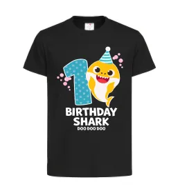 Дитяча футболка Baby Shark 1 рік Чорний фото
